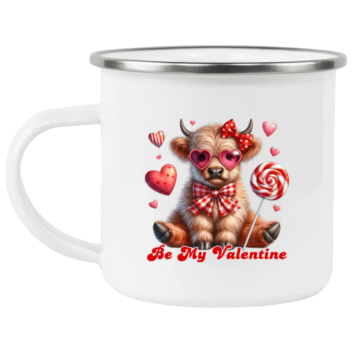Be My Valentine Enamel Camping Mug